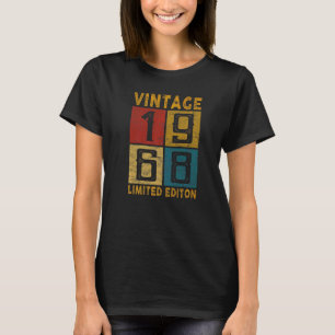 Camiseta Aniversário de 54 anos Vintage 1968 Nascido em 196