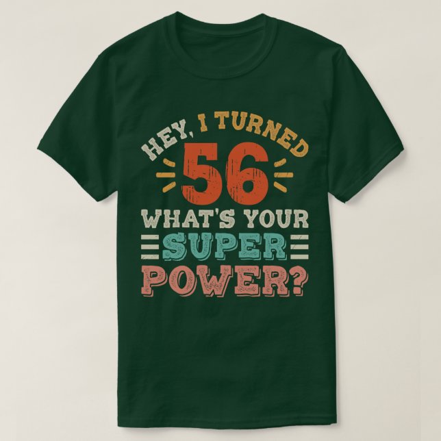 Camiseta Aniversário de 56 anos (Frente do Design)