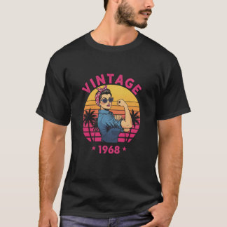 Camiseta Aniversário de 57 Anos 1968 Vintage Aniversário de