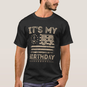 Camiseta Aniversário de 59 anos Marinheiro Náutica American