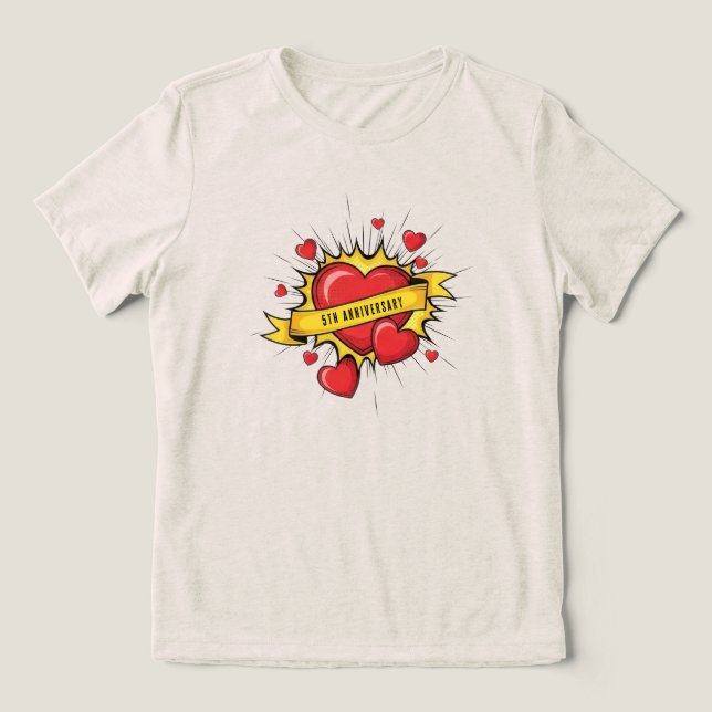 Camiseta Aniversário de 5 anos  (Design frontal)