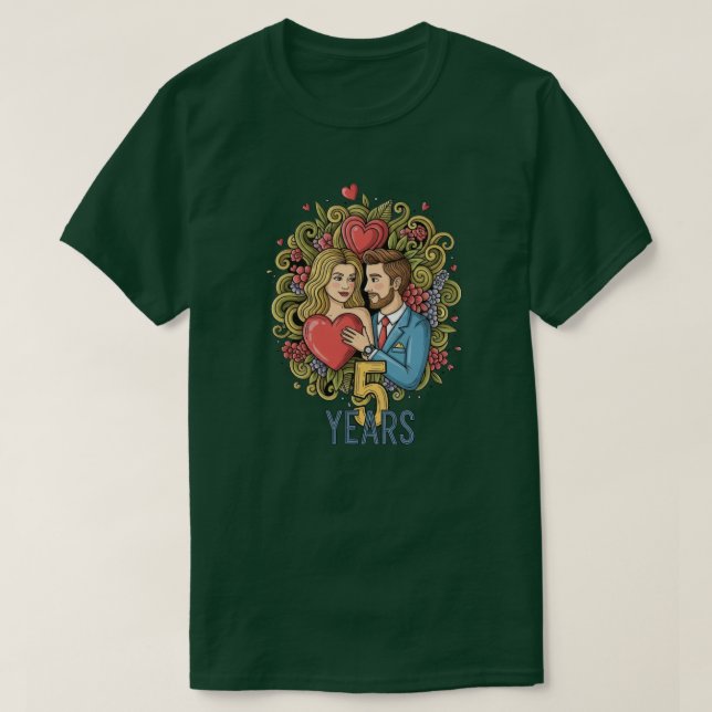 Camiseta Aniversário de 5 anos (Frente do Design)