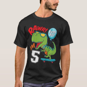 Camiseta Aniversário de 5 anos de crianças Menino de 5 anos