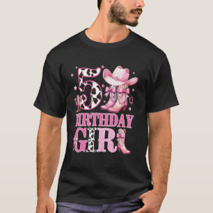 Camiseta Aniversário de 5 anos de menina Rodeio Ocidental V