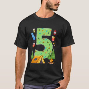 Camiseta Aniversário de 5 de 5 anos de idade no quintal de 