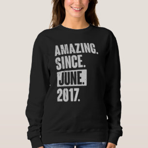 Camiseta Aniversário de 5 de 5 anos incrível desde junho de