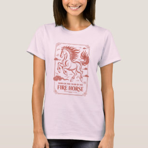 Camiseta Aniversário de 60 anos Cavalo de Fogo Zodíaco Chin