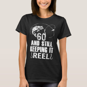 Camiseta Aniversário de 60 anos e ainda pescando com muita