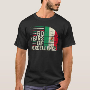 Camiseta Aniversário De 60 Anos Mexicano 60º Aniversário Pu