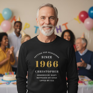 Camiseta Aniversário de 60 anos Personalizado 1966 Adiciona