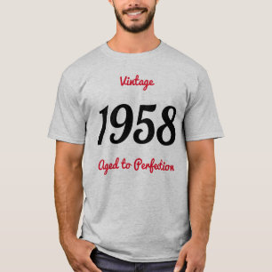 Camiseta Aniversário de 60 anos Vintage 1958 Envelhecido à