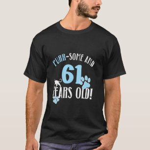 Camiseta Aniversário de 61 anos 61 Anos de Idade Mãe de Gat