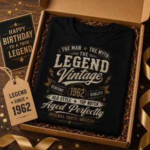 Camiseta Aniversário de 64 anos Vintage 1962 Envelhecido Pe