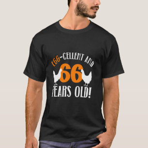 Camiseta Aniversário de 66 anos Fazendeiro de galinhas Gali