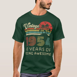 Camiseta Aniversário de 68 anos Vintage 1954 68º aniversári