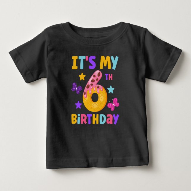 Camiseta Aniversário de 6 anos (Frente)