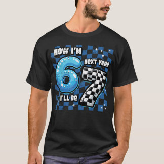 Camiseta Aniversário de 6 anos Agora tenho 6 No próximo ano
