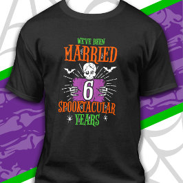 Camiseta Aniversário de 6 anos de casamento Halloween Spook