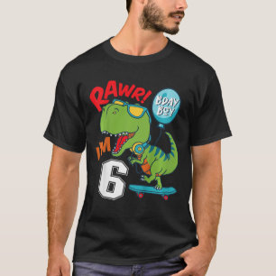 Camiseta Aniversário de 6 anos de criança Menino de 6 anos