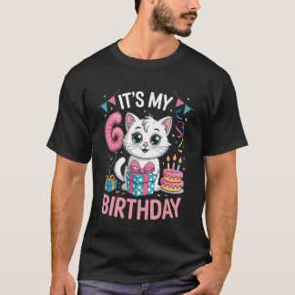 Camiseta Aniversário De 6 Anos É Meu Aniversário De 6 Anos 