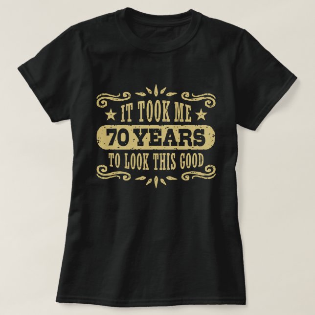 Camiseta Aniversário de 70 anos (Frente do Design)