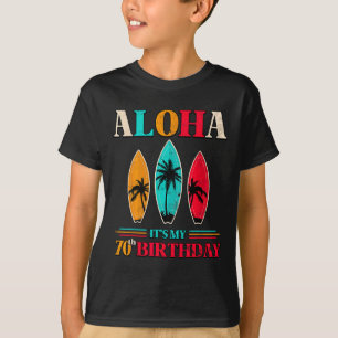 Camiseta Aniversário de 70 anos Aloha Havaí Praia Tropical