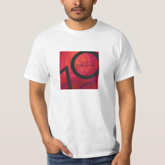 Camiseta Aniversário de 70 Década Vermelha (Frente)