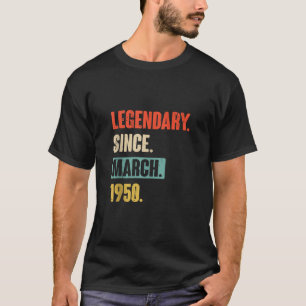 Camiseta Aniversário De 73 De Março De Decoração 73 Anos Vi