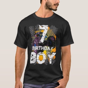 Camiseta Aniversário De 7 Anos De Idade, Caminhão Monstro C