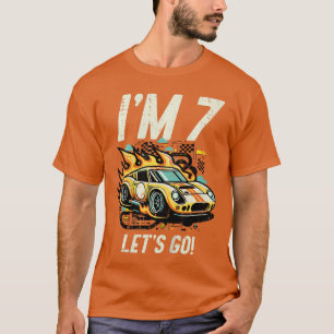 Camiseta Aniversário de 7 anos dos miúdos Estou com 7 Vamos