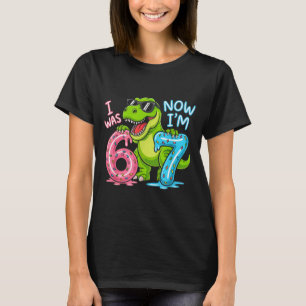 Camiseta Aniversário de 7 anos era 6 7 engraçado 6 7 menina