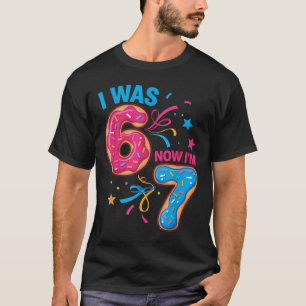 Camiseta Aniversário de 7 Anos Era 6 Agora Eu Sou 7 67 Cria