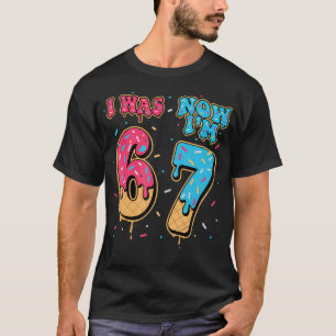 Camiseta Aniversário de 7 Anos Era 6 Agora EU TENHO 7 67 En