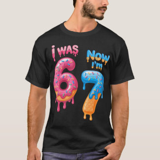 Camiseta Aniversário de 7 Anos Eu Era 6 Agora EU TENHO 7