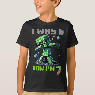 Camiseta Aniversário de 7 anos eu tinha 6 agora eu tenho 7