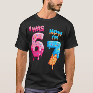 Camiseta Aniversário de 7 Anos Eu Tinha 6 Agora Tenho 7 67