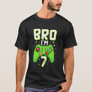 Camiseta Aniversário de 7 Anos Irmão Iu2019m Jogo de Vídeo 