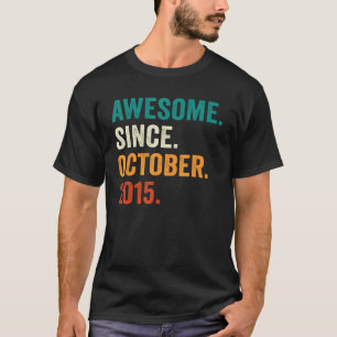 Camiseta Aniversário De 7 de 7 Anos De Idade Incrível Desde