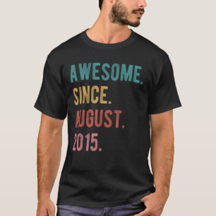 Camiseta Aniversário de 7 de 7 anos surpreendente desde ago