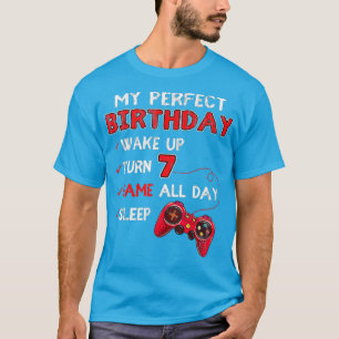 Camiseta Aniversário De 7 De Jogador De 7 Anos Para Garoto