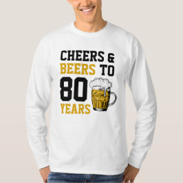 Camiseta Aniversário de 80 para 80 anos