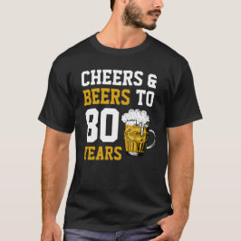 Camiseta Aniversário de 80 para 80 anos