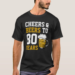 Camiseta Aniversário de 80 para 80 anos