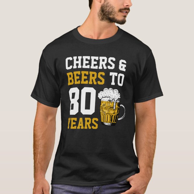 Camiseta Aniversário de 80 para 80 anos (Frente)