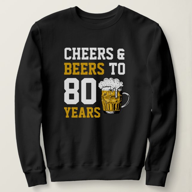 Camiseta Aniversário de 80 para 80 anos (Frente do Design)