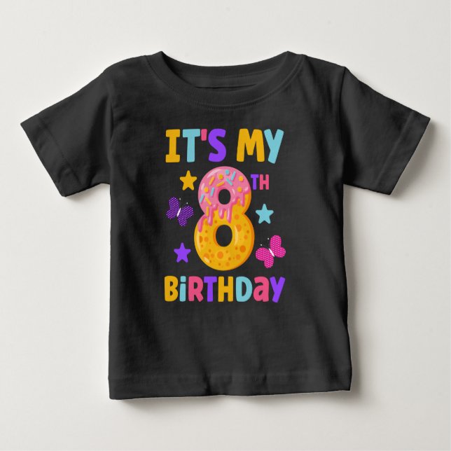 Camiseta Aniversário de 8 anos (Frente)