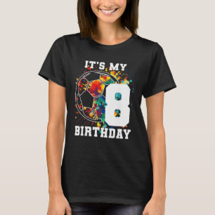 Camiseta Aniversário de 8 anos de crianças Futebol Byll Fes