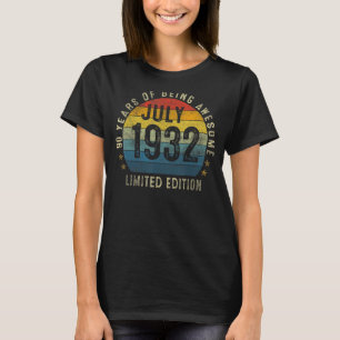 Camiseta Aniversário de 90 de julho de 1932, 90 anos