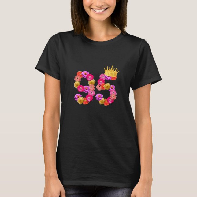 Camiseta Aniversário De 95 Anos Coroa O Meu 95º Nascimento (Frente)
