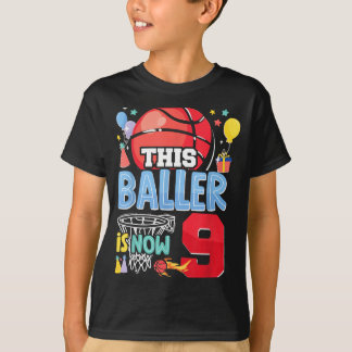 Camiseta Aniversário de 9 anos do Basquete Este jogador ago